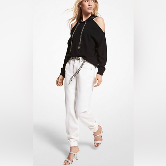 Michael Kors Denim Joggers Jeans In Bone - Picture 1 of 13